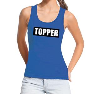 Bellatio Topper in kader tanktop dames Blauw