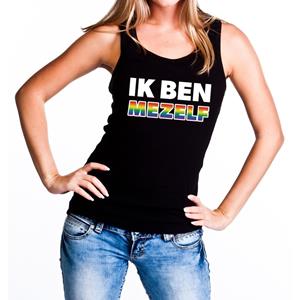 Bellatio Ik ben mezelf gaypride tanktop - Zwart