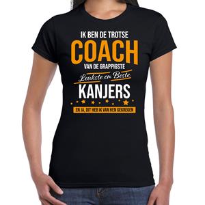 Bellatio Trotse coach van kanjers cadeau t-shirt Zwart