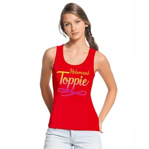 Bellatio Rood Helemaal Toppie singlet/ mouwloos shirt dames