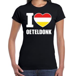 Bellatio Carnaval t-shirt I love Oeteldonk voor dames- Zwart