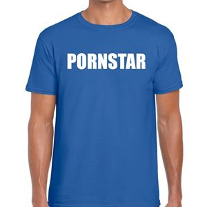 Bellatio Pornstar tekst t-shirt Blauw