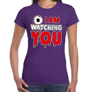 Bellatio Halloween - Halloween I am watching you verkleed t-shirt Paars