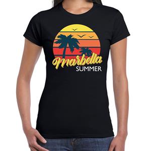 Bellatio Marbella zomer t-shirt / shirt Marbella summer voor dames - Zwart