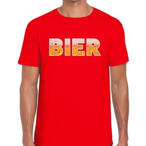 Bellatio Bier tekst t-shirt Rood