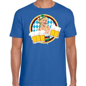 Bellatio Oktoberfest / bierfeest drank fun t-shirt / outfit - Zwart