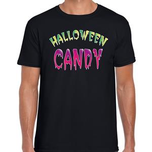 Bellatio Halloween - Halloween candy snoepje verkleed t-shirt Zwart