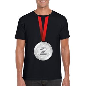 Bellatio Zilveren medaille kampioen shirt Zwart