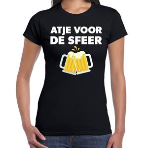 Bellatio Atje voor de sfeer feest t-shirt Zwart