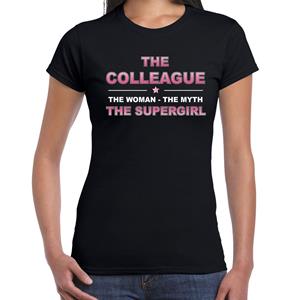 Bellatio The colleague the supergirl cadeau t-shirt Zwart