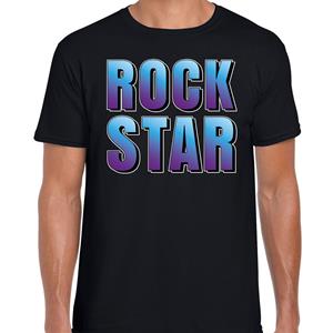 Bellatio Rockstar cadeau t-shirt Zwart