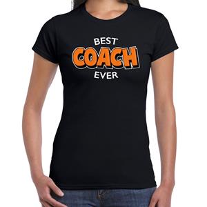 Bellatio Best coach ever / beste coach ooit cadeau t-shirt / shirt - Zwart