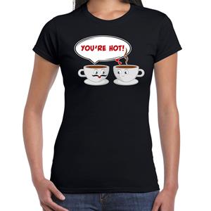 Bellatio Valentijnsdag koffie kopjes cadeau t-shirt Zwart