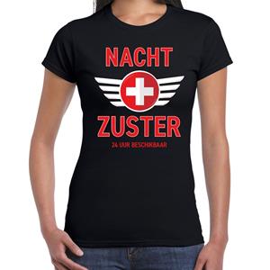 Bellatio Nacht zuster verkleed t-shirt Zwart