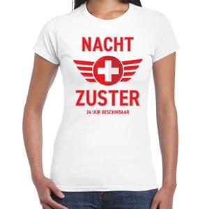 Bellatio Nacht zuster verkleed t-shirt Wit