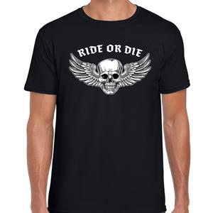 Bellatio Ride or die motor t-shirt Zwart