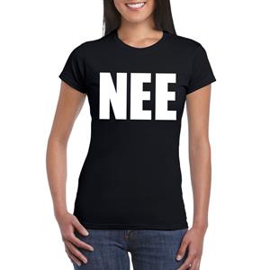 Bellatio NEE tekst t-shirt Zwart