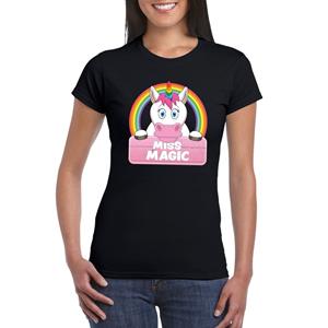 Bellatio Miss Magic de eenhoorn t-shirt Zwart