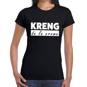 Bellatio KRENG de la creme tekst t-shirt Zwart