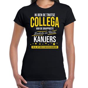 Bellatio Ik ben de trotse collega van de leukste en beste kanjers cadeau t-shirt Zwart