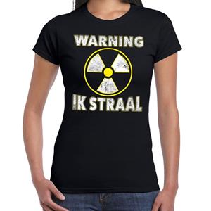 Bellatio Halloween - Halloween warning ik straal verkleed t-shirt Zwart
