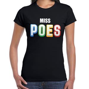 Bellatio Fout Miss POES t-shirt Zwart