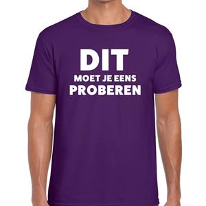 Bellatio Dit moet je eens proberen beurs/evenementen t-shirt Paars