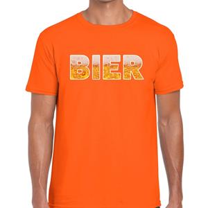 Bellatio Bier tekst t-shirt Oranje