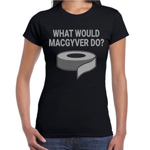 Bellatio Mac Gyver fun t-shirt Zwart