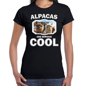 Bellatio Dieren alpaca's t-shirt Zwart