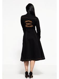 Rockabilly Clothing Swing-Kleid Motor Queen Service Schwarz