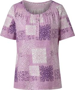 Your Look... for less! Dames Shirt met ronde hals orchidee geprint Größe