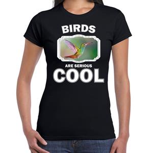 Bellatio Dieren vogels t-shirt Zwart