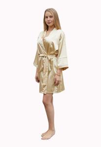 Satin-Luxury korte kimono satijn - champagne