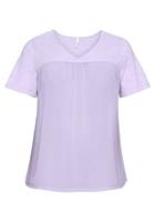 Sheego T-Shirt im Materialmix, in A-Linie