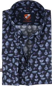 Suitable Overhemd Smart HBD China Donkerblauw