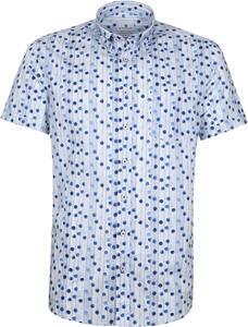 State of Art Shortsleeve Overhemd Blauw Stippen