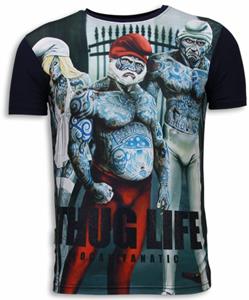 Local Fanatic T-shirt Korte Mouw  Thug Life Digital Rhinestone