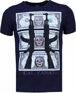 Local Fanatic T-shirt Korte Mouw  AK Dollar Rhinestone