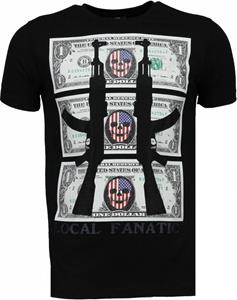 Local Fanatic T-shirt Korte Mouw  AK Dollar Rhinestone