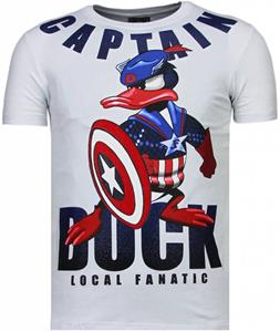 Local Fanatic T-shirt Korte Mouw  Captain Duck Rhinestone