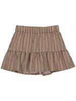 LEVV Little Meisjes rok - Violet - AOP Khaki groen gestreept