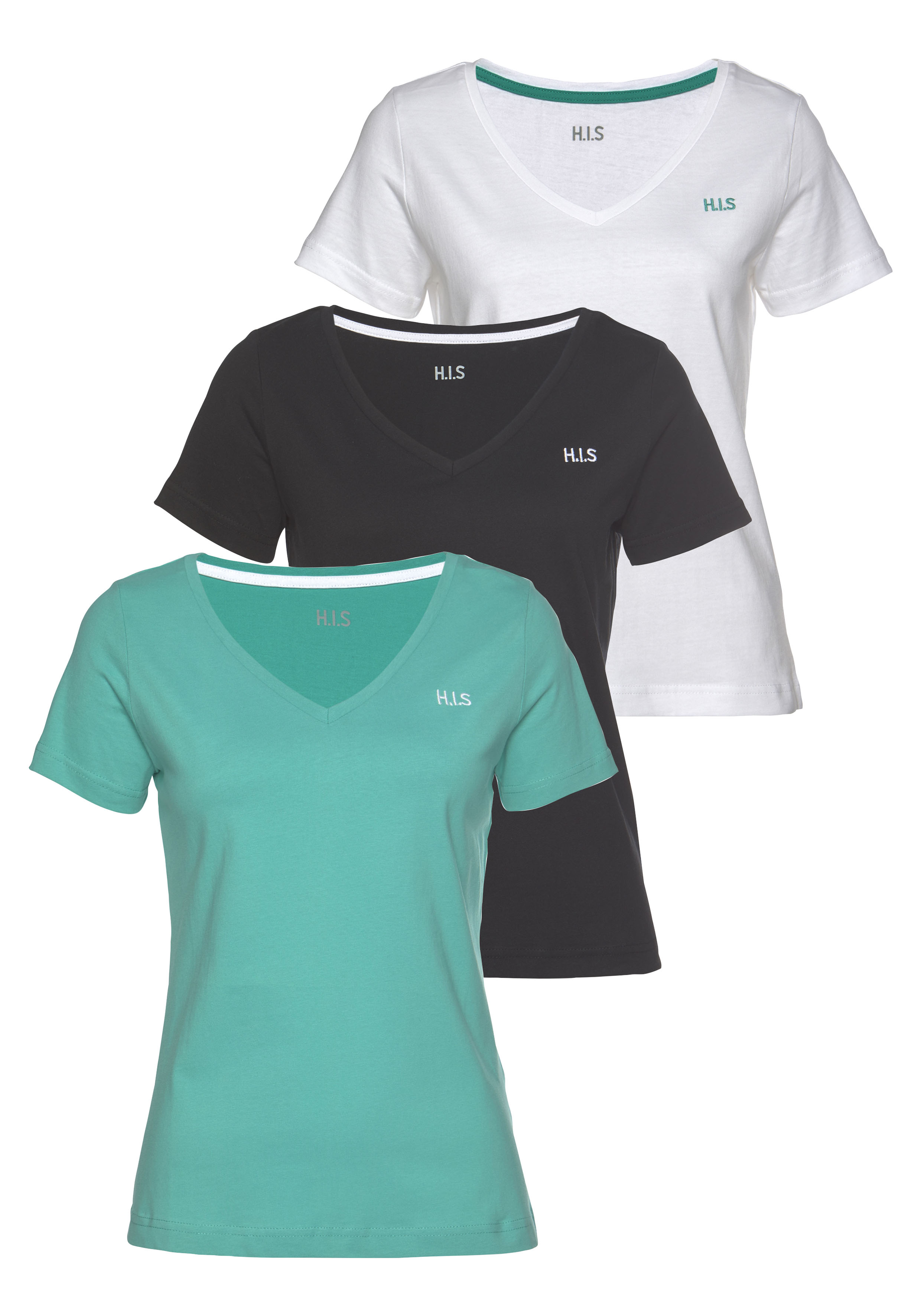 H.I.S T-shirt Essential basics (Set van 3)