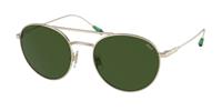 Polo Ralph Lauren POLO BY RALPH LAUREN PH3136 | Herren-Sonnenbrille | Panto | Fassung: Kunststoff Goldfarben | Glasfarbe: Grün