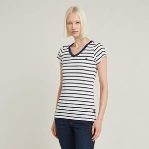 G-Star RAW Eyben Stripe Slim V-Hals Top - Meerkleurig - Dames