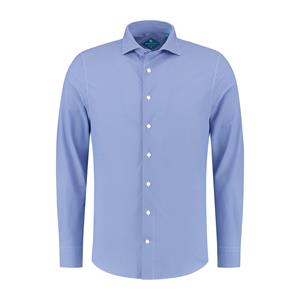 District Indigo Overhemd Performance Print M Blue  