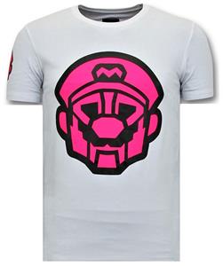 Local Fanatic T-shirts met print mario neon opdruk