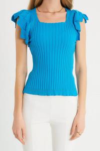 Robin-Collection Elastische ribstof top t93547