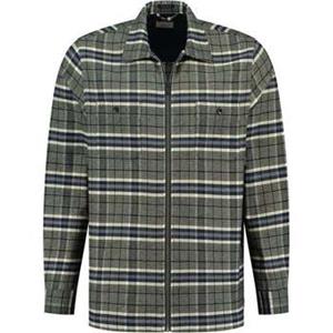 Sweater Dstrezzed Overshirt Ruit Olijfgroen