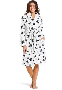 Rebelle Zachte fleece badjas 'trendy stars'